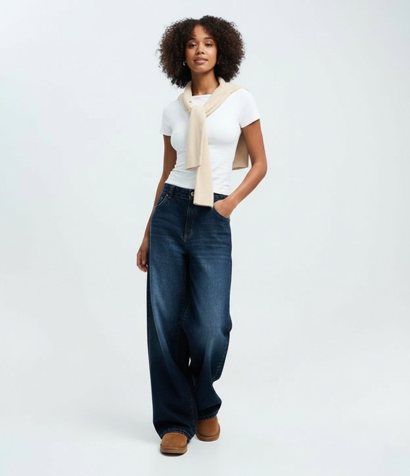 Blusa Manga Curta com Decote Canoa Branco 4
