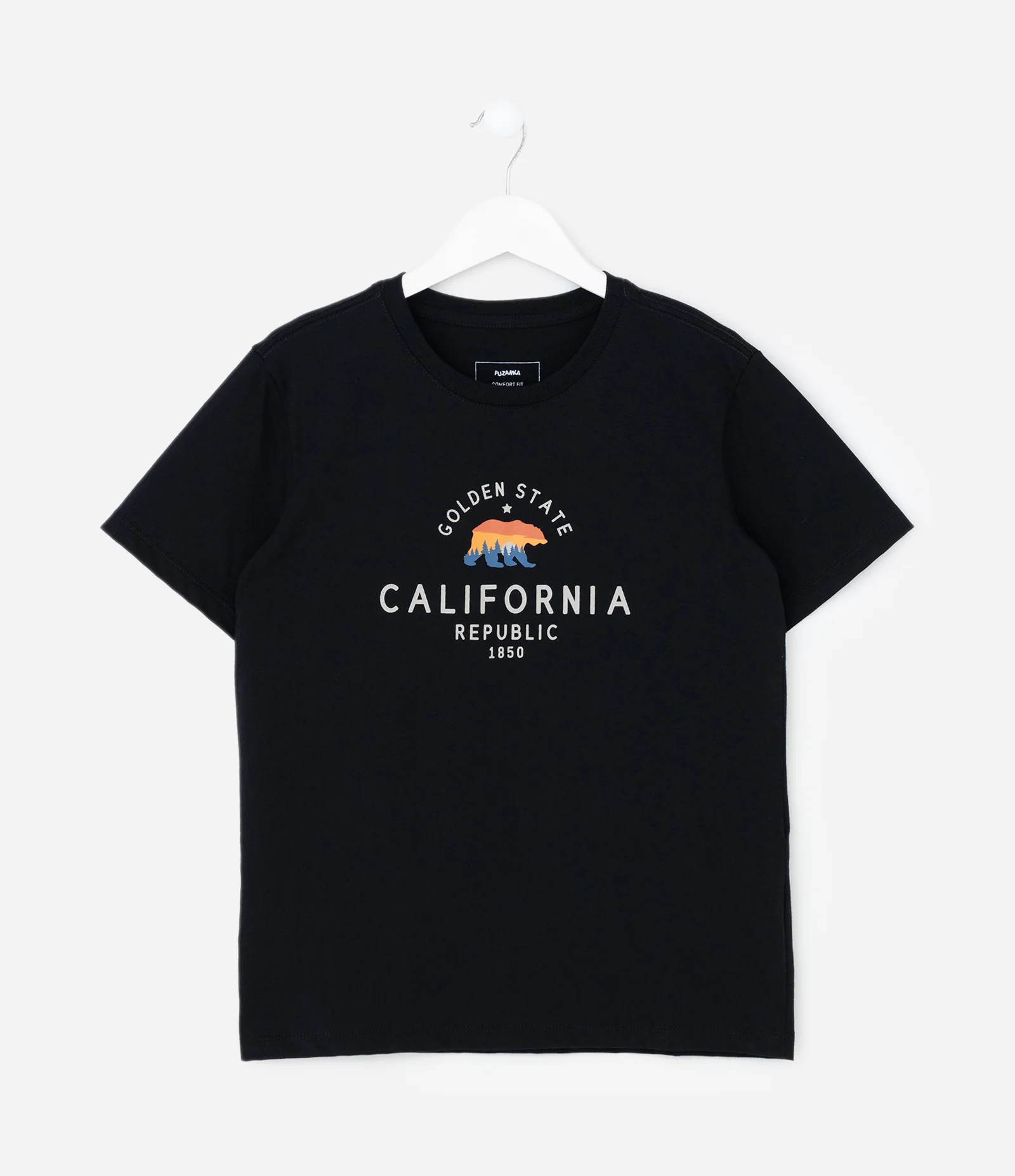 Camiseta Infantil com Estampa Califórnia Golden State – Tam 5 a 14 Anos Preto 1