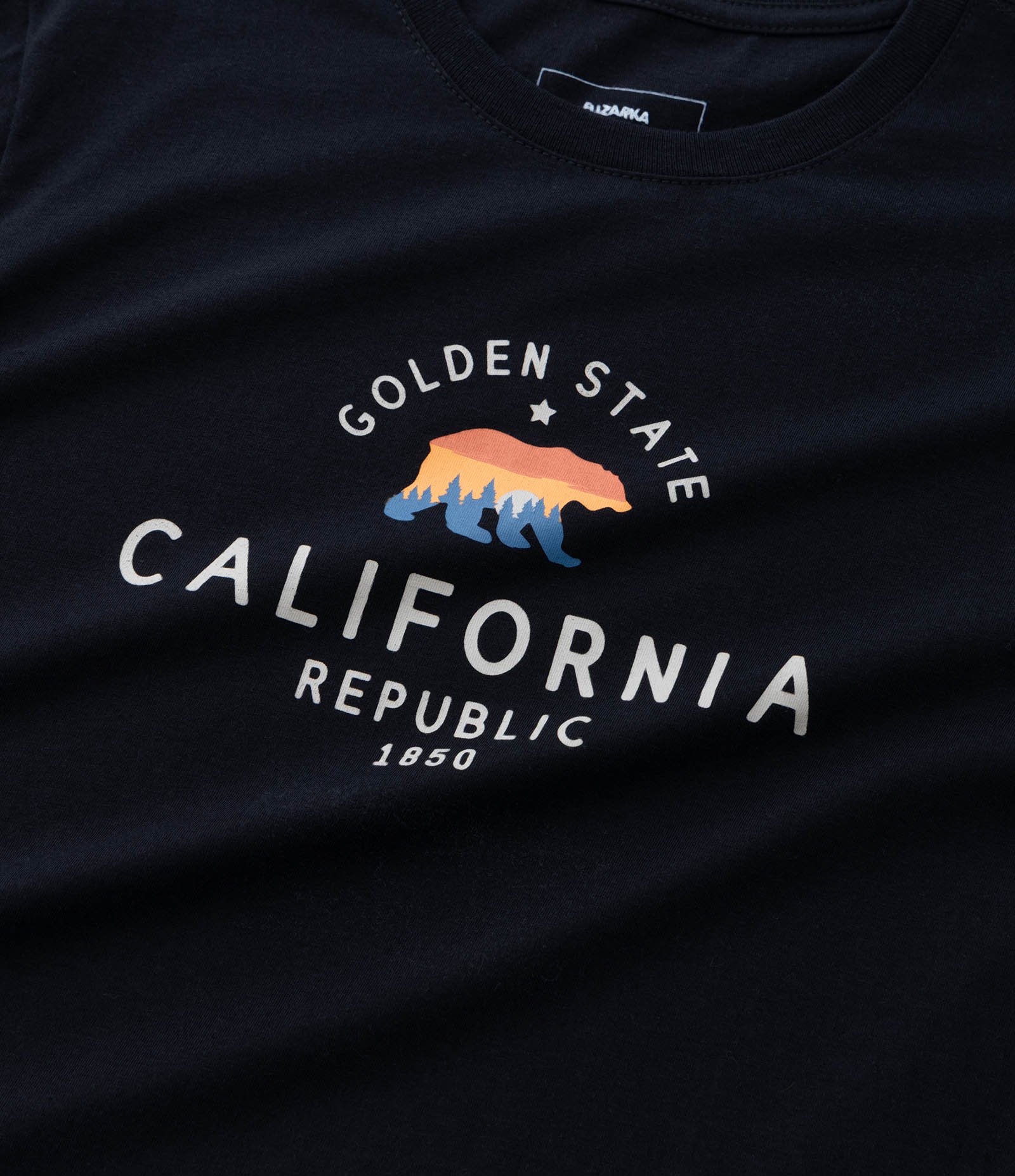 Camiseta Infantil com Estampa Califórnia Golden State – Tam 5 a 14 Anos Preto 4
