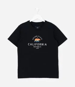 Camiseta Infantil com Estampa Califórnia Golden State – Tam 5 a 14 Anos
