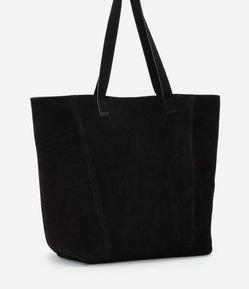 Bolsa Tote em Camurça com Costura Aparente