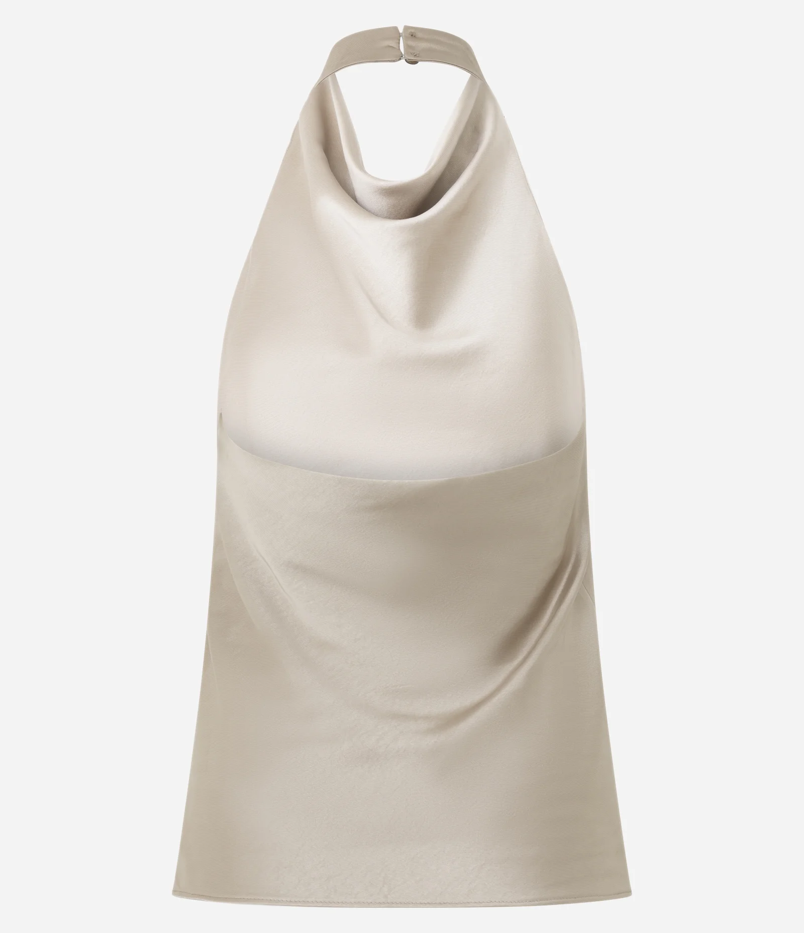 Blusa Frente Única em Cetim Bege 2