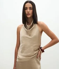 Blusa Frente Única em Cetim
