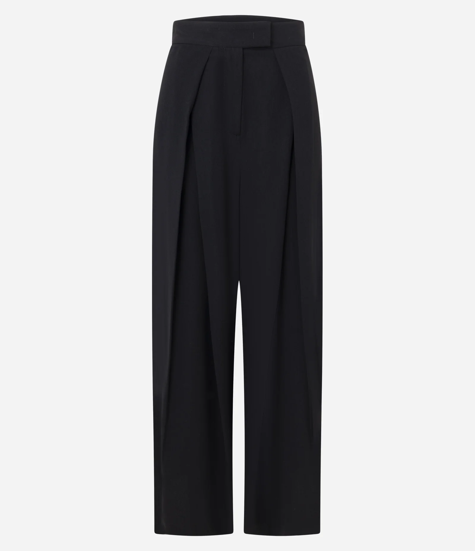 Calça Reta Alfaiatada com Pregas Frontais Preto 5