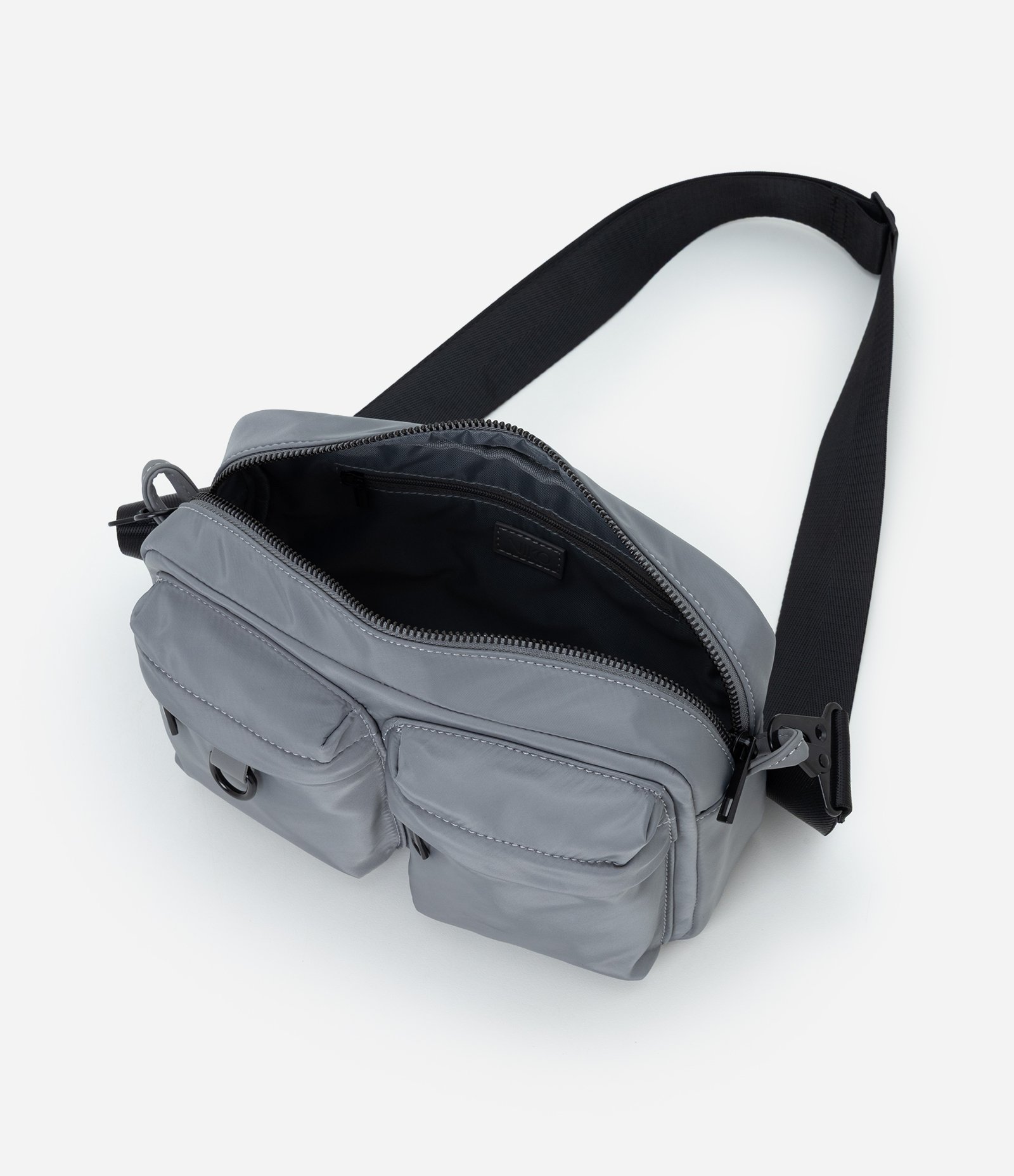 Bolsa Shoulder Bag com 2 Bolsos Cinza 5