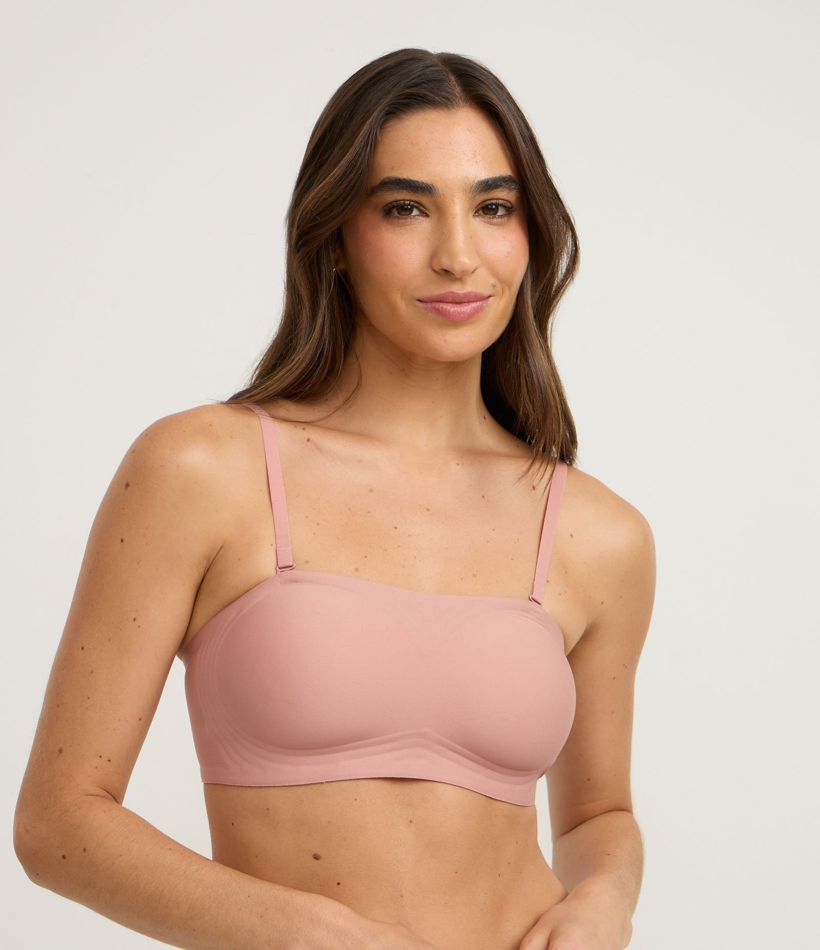 Sutiã sem Aro com Alça e Bojo Removível Fita Up Rosa 2
