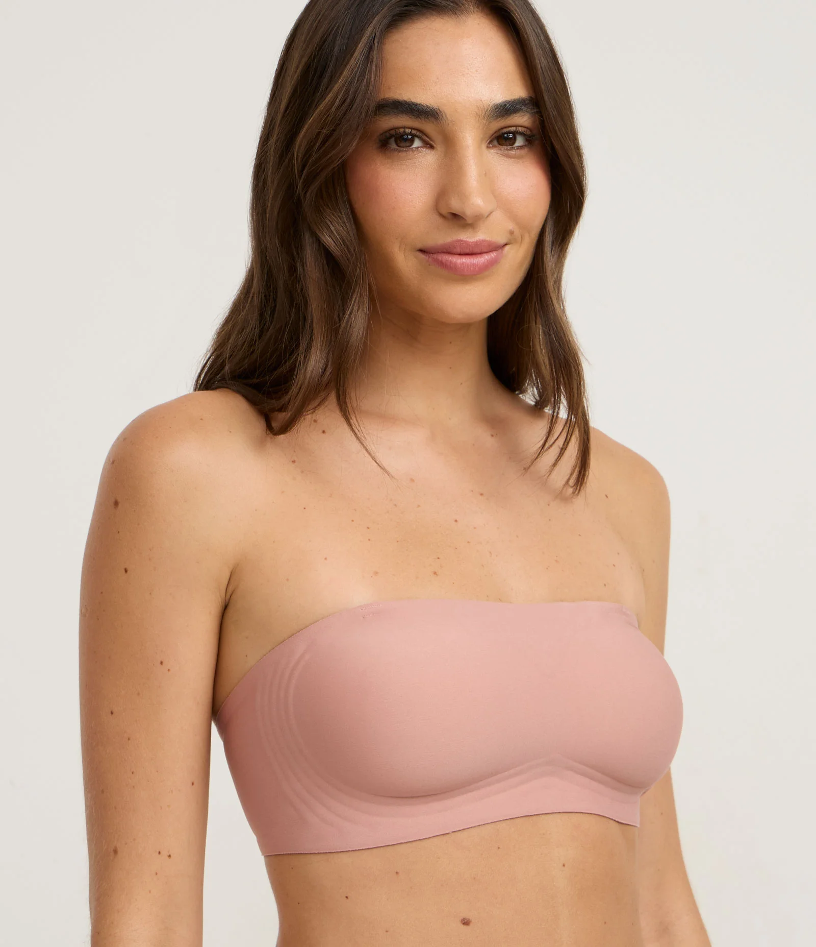 Sutiã sem Aro com Alça e Bojo Removível Fita Up Rosa 1