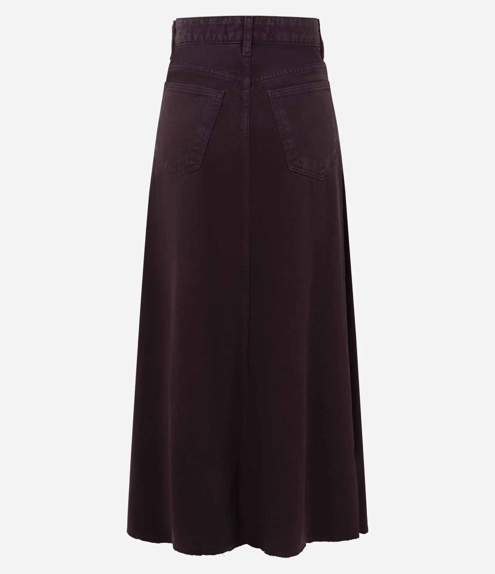 Saia Midi em Sarja com Cintura Média e Recorte Assimétrico Fig 6