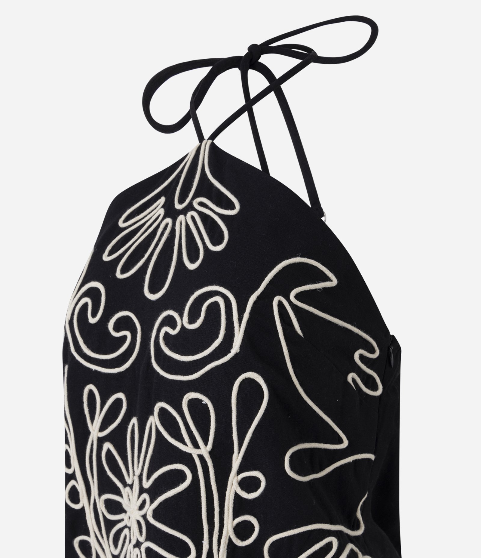 Vestido Curto Frente Única com Amarração Preto 2