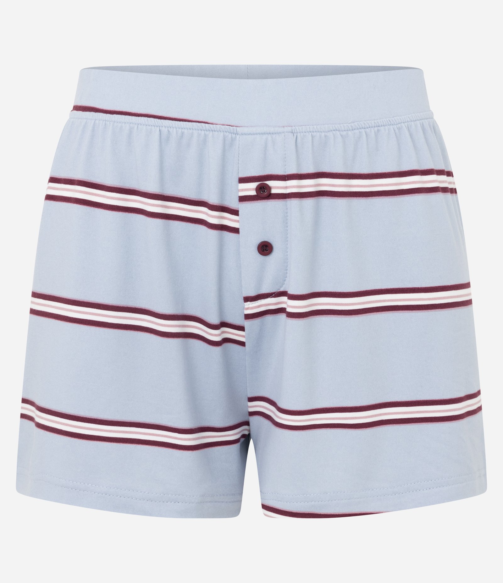Short de Pijama em Peach Touch com Estampa de Listras Azul 1