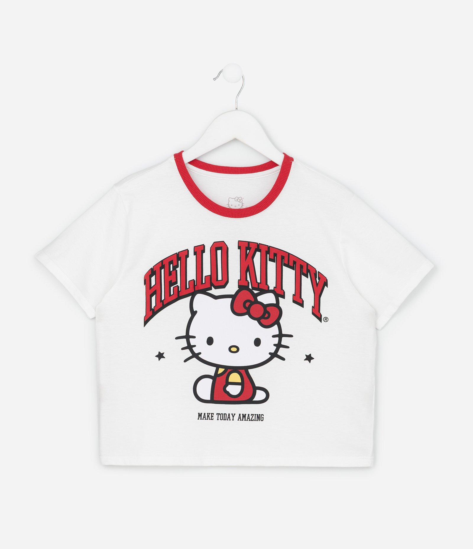 Blusa Infantil com Estampa Hello Kitty - Tam 5 a 14 Anos Branco 1
