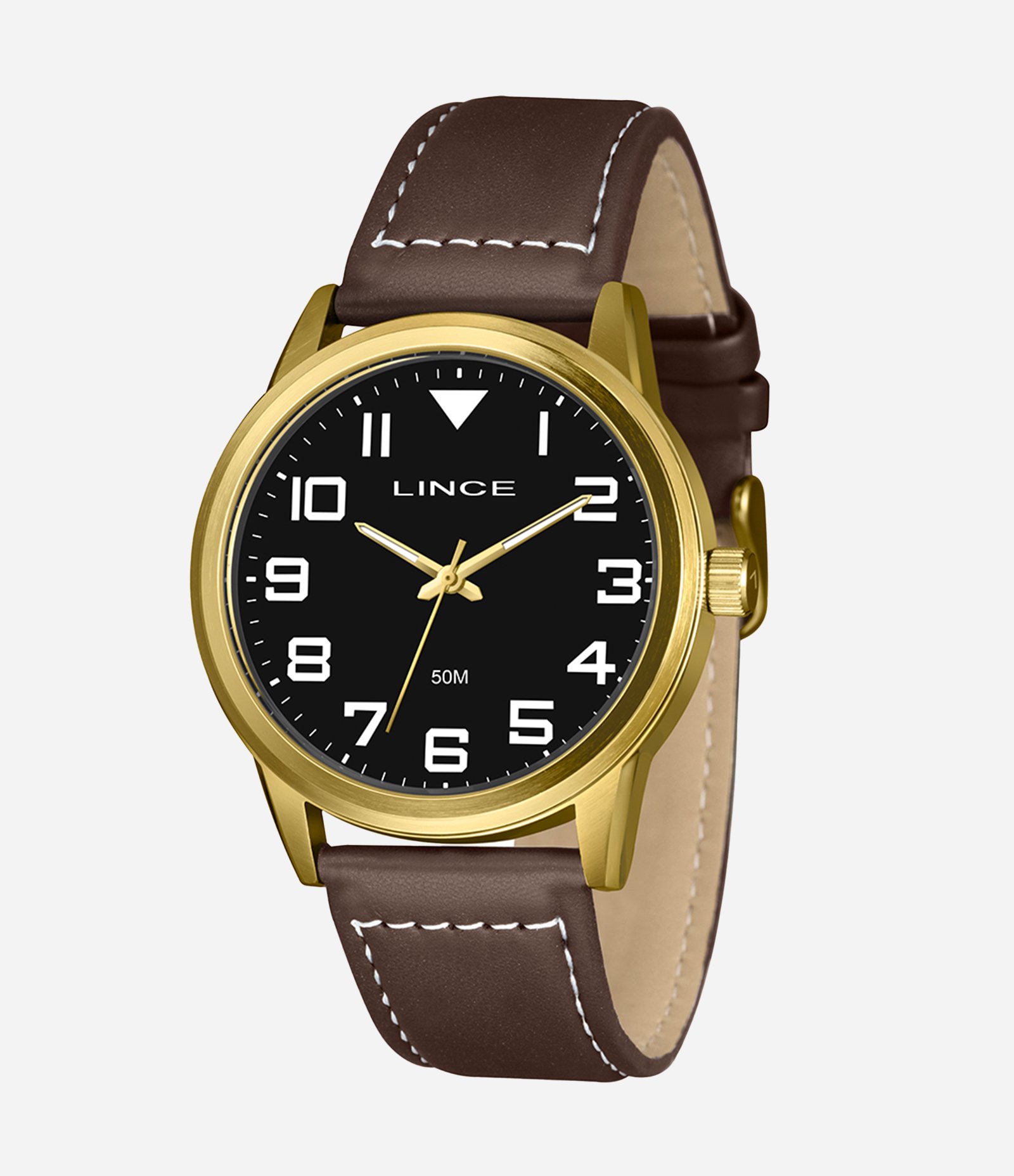 Relógio Analógico Lince Metal e Couro Modelo MRCH250L46 KABSP2NB Marrom 1