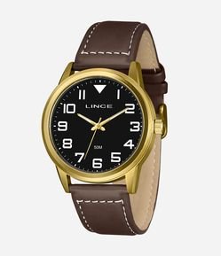 Relógio Analógico Lince Metal e Couro Modelo MRCH250L46 KABSP2NB