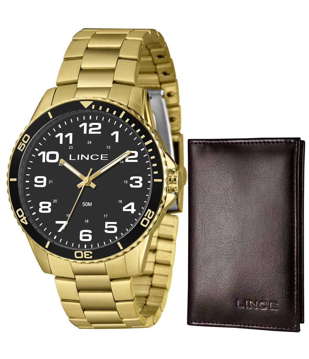 リコスティーニ　RG ottone Kit Relógio Lince Masculino com Canivete Multifunção