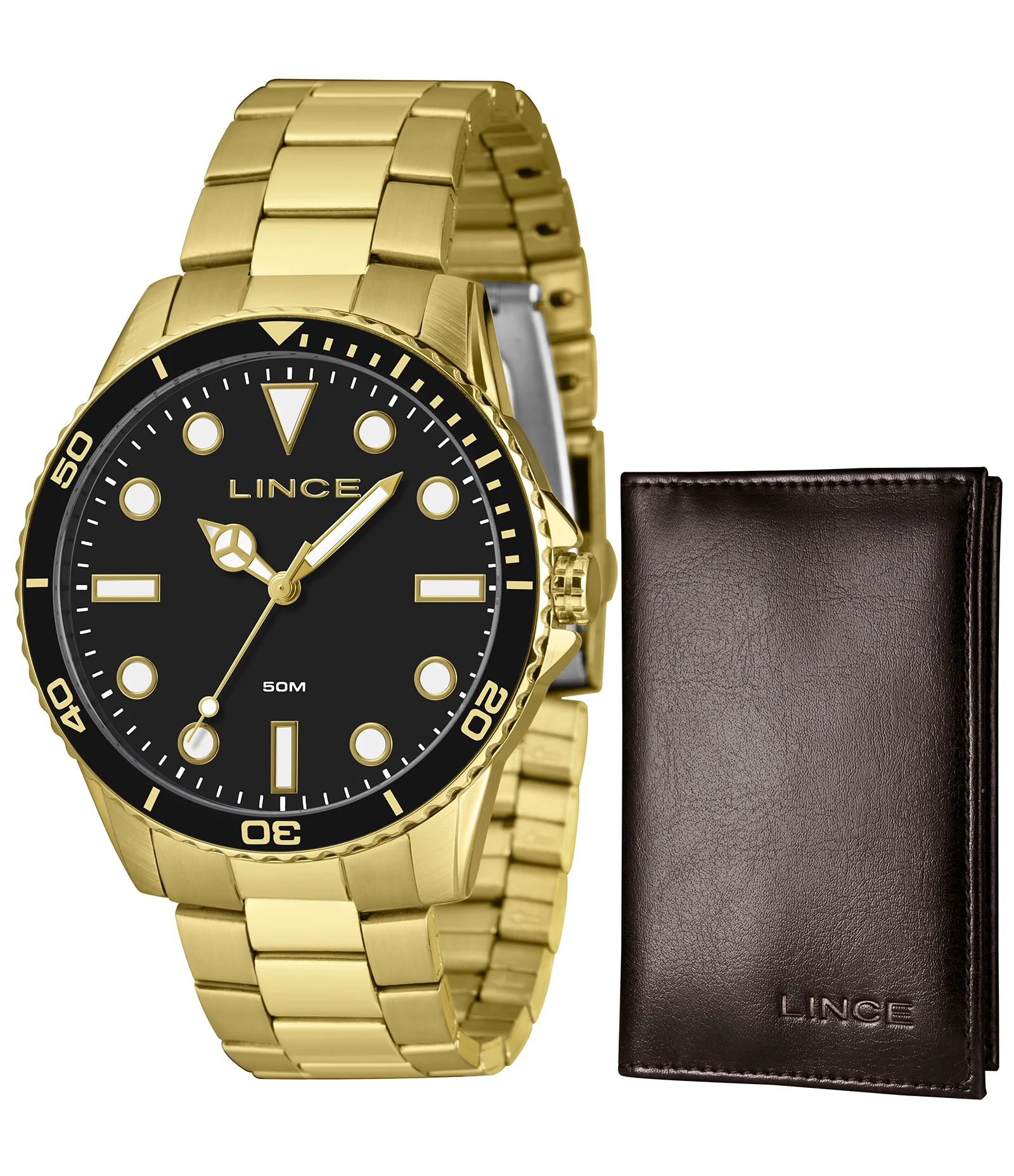 Relógio Analógico Lince Aço MRGM007L46 KAA4P1KX Dourado 1
