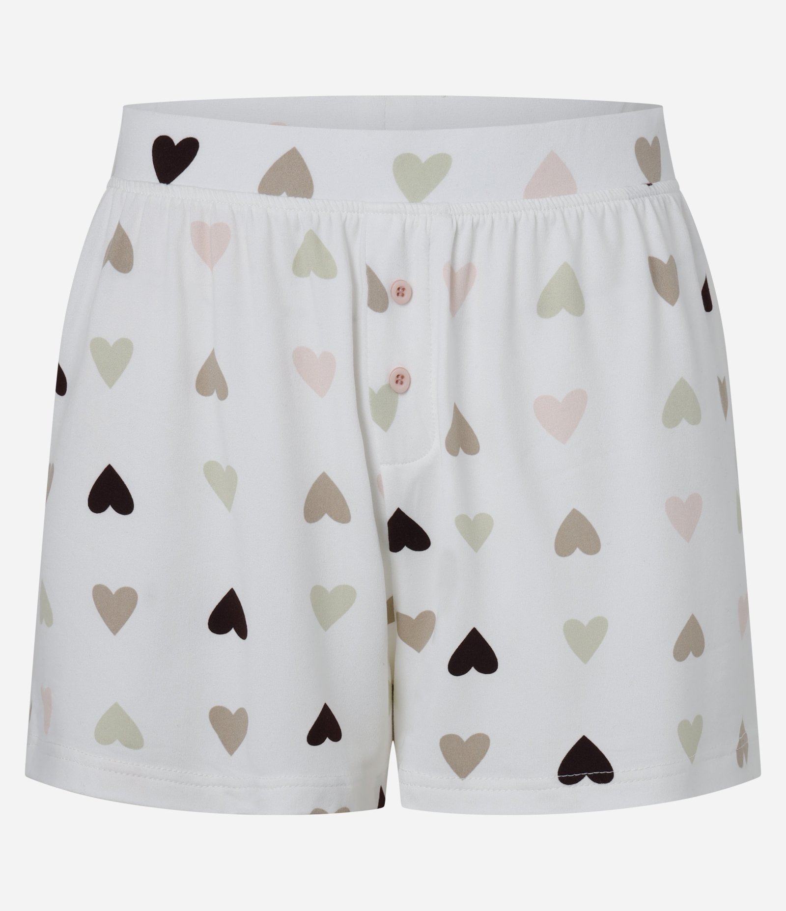 Short de Pijama Peach Touch com Estampa de Coração Branco 5