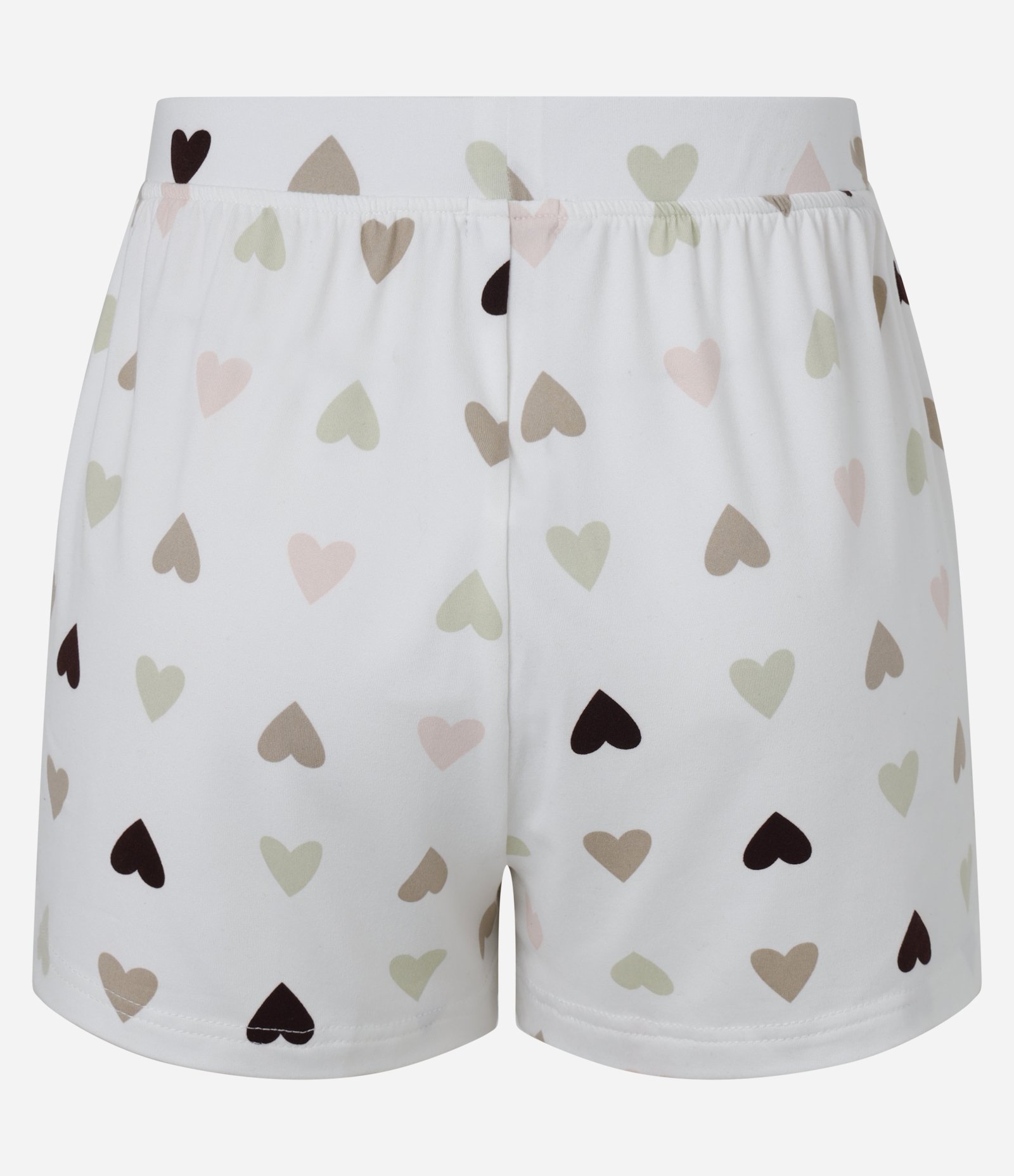 Short de Pijama Peach Touch com Estampa de Coração Branco 6
