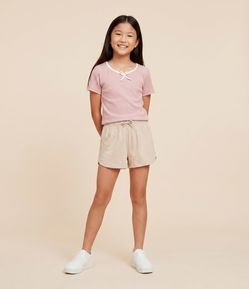 Short Infantil Runner em Moletinho sem Felpa com Amarração Tam - 5 a 14 Anos