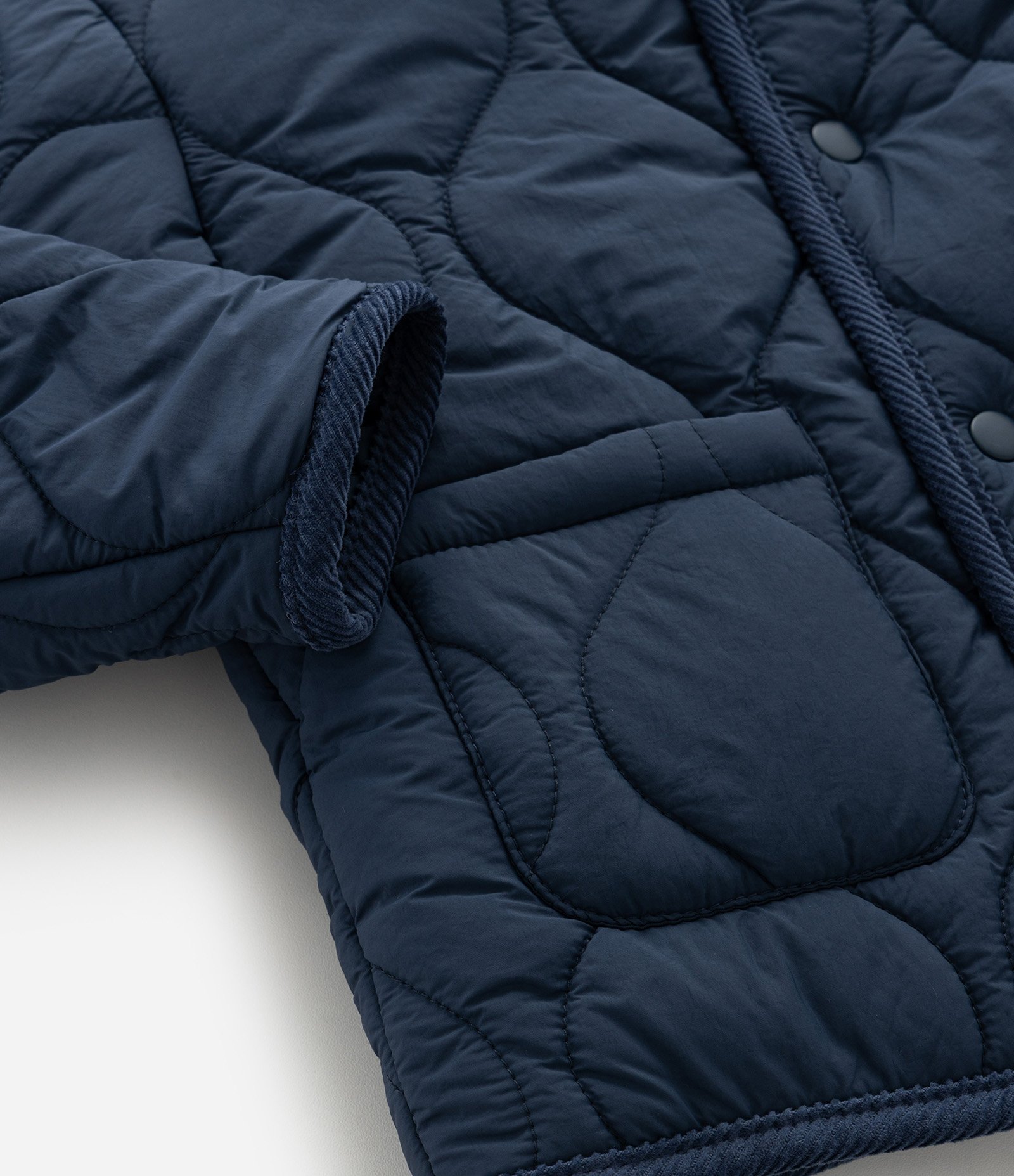 Jaqueta Infantil Matelassada com Gola em Veludo – Tam 1 a 6 Anos Azul Marinho 7