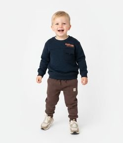 Calça Infantil em Modal com Recortes e Bolsos - Tam 1 a 6 Anos