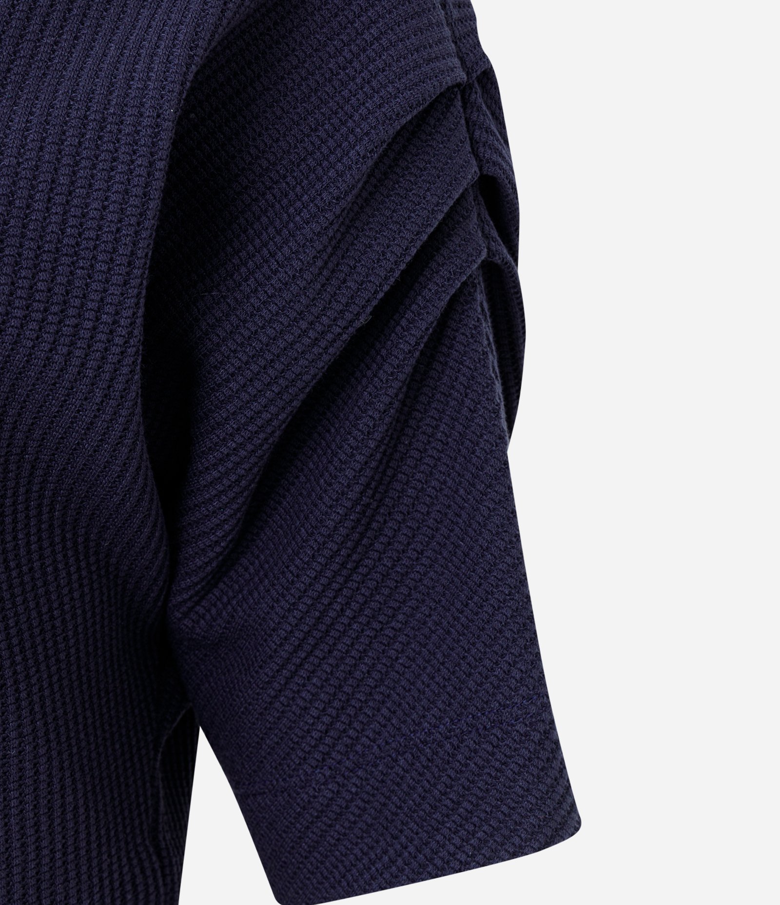 Blusa Texturizada com Pregas nos Ombros Azul 3