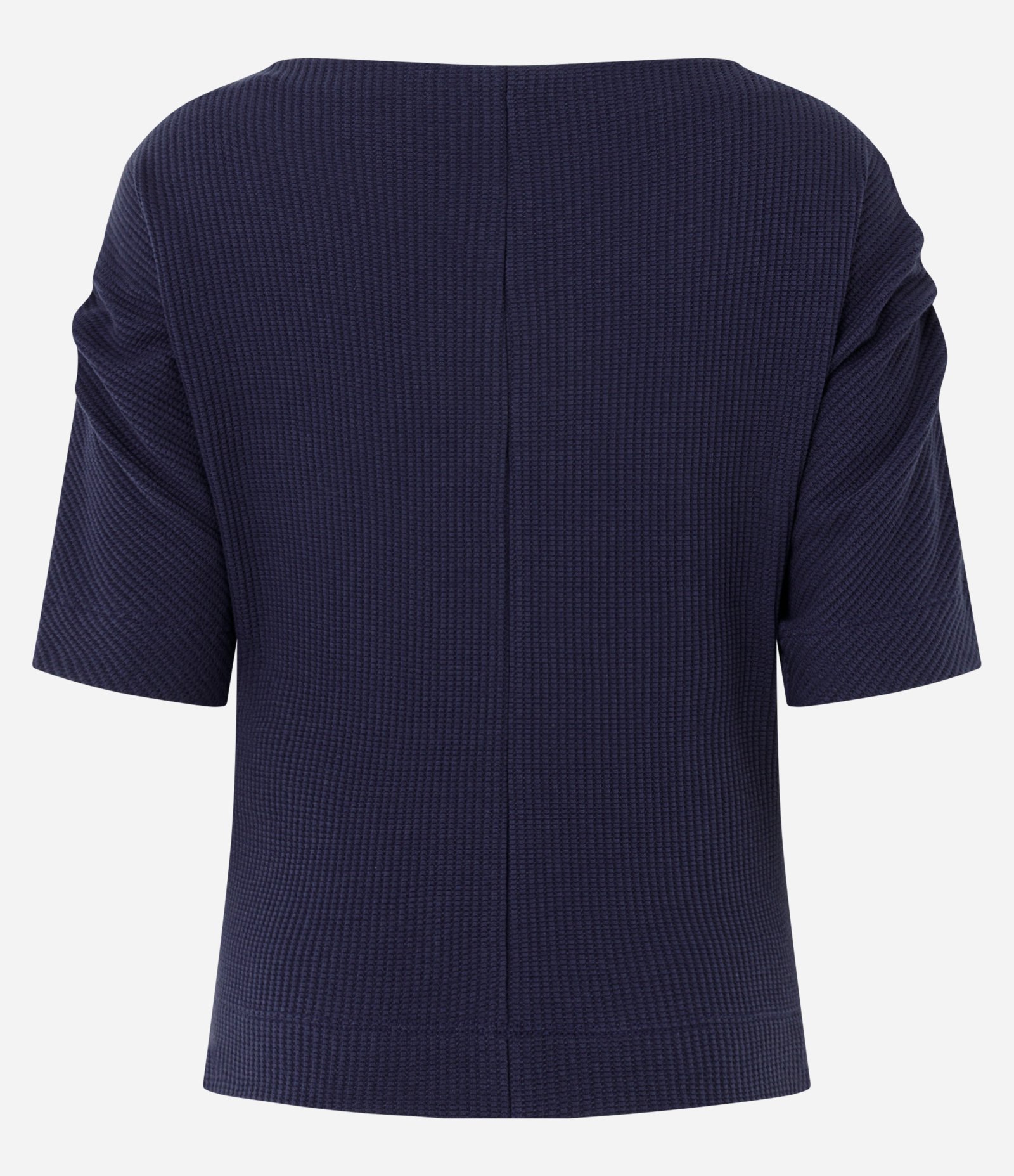 Blusa Texturizada com Pregas nos Ombros Azul 4