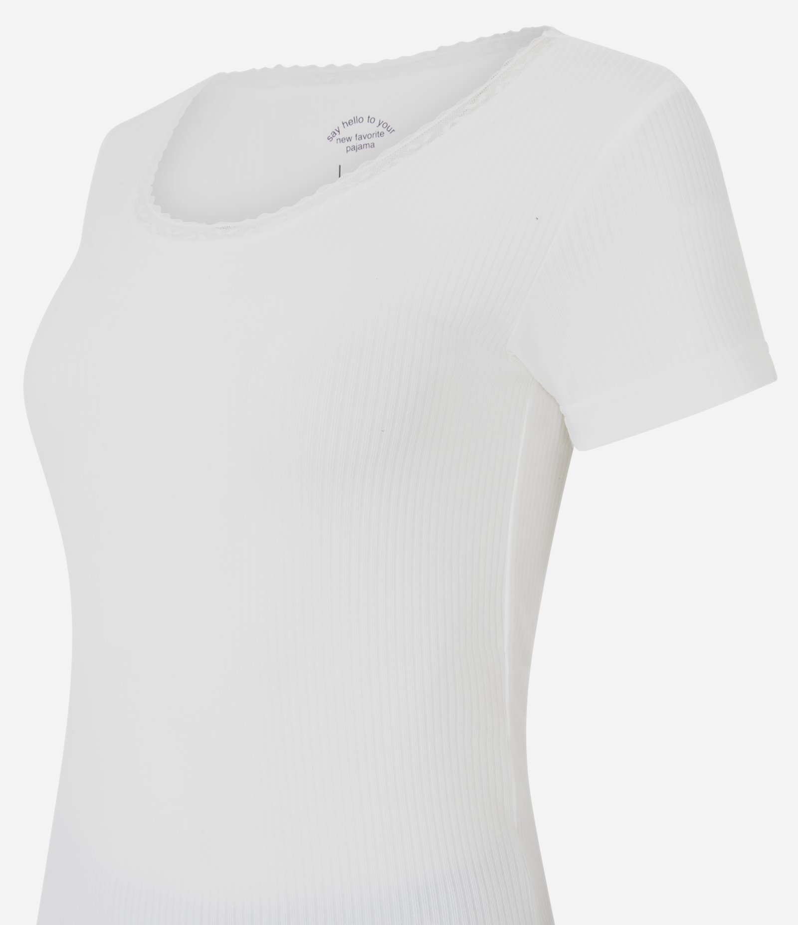 Pijama Longo em Peach Touch com Estampa Poá Branco/Azul 6
