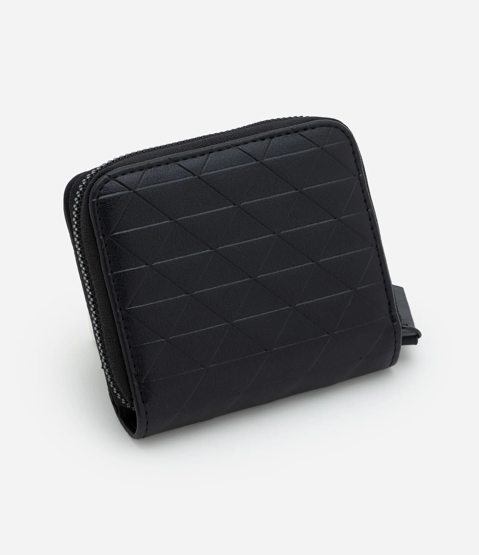 Carteira Pequena em PU Texturizado Preto 2