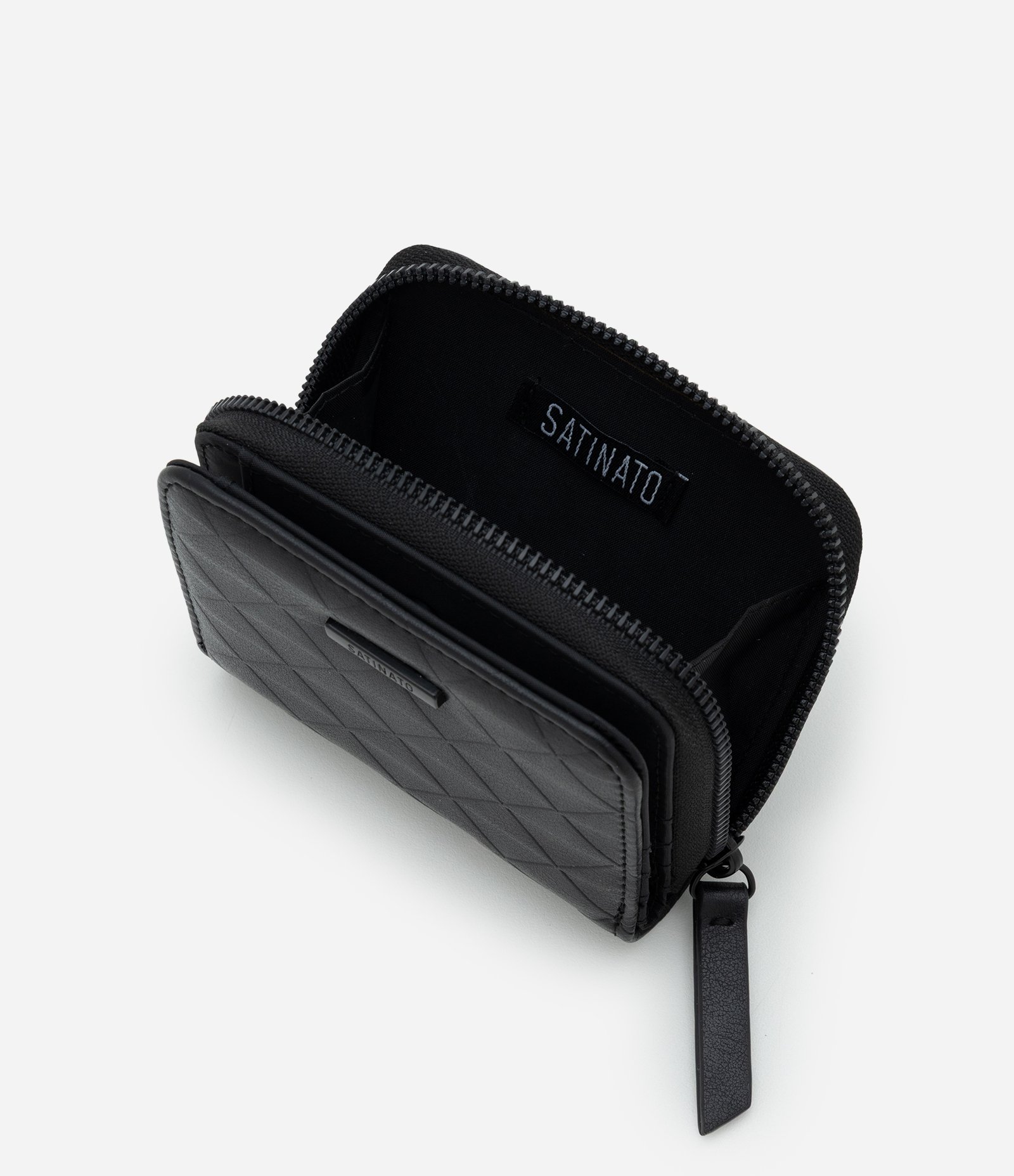 Carteira Pequena em PU Texturizado Preto 5