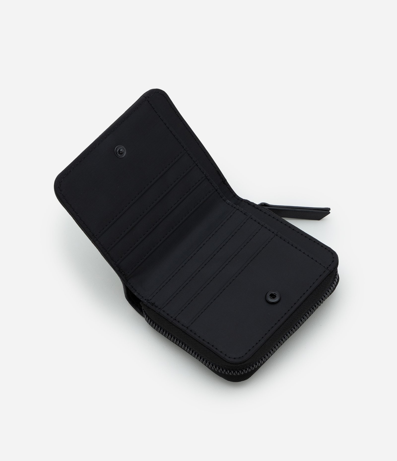 Carteira Pequena em PU Texturizado Preto 6