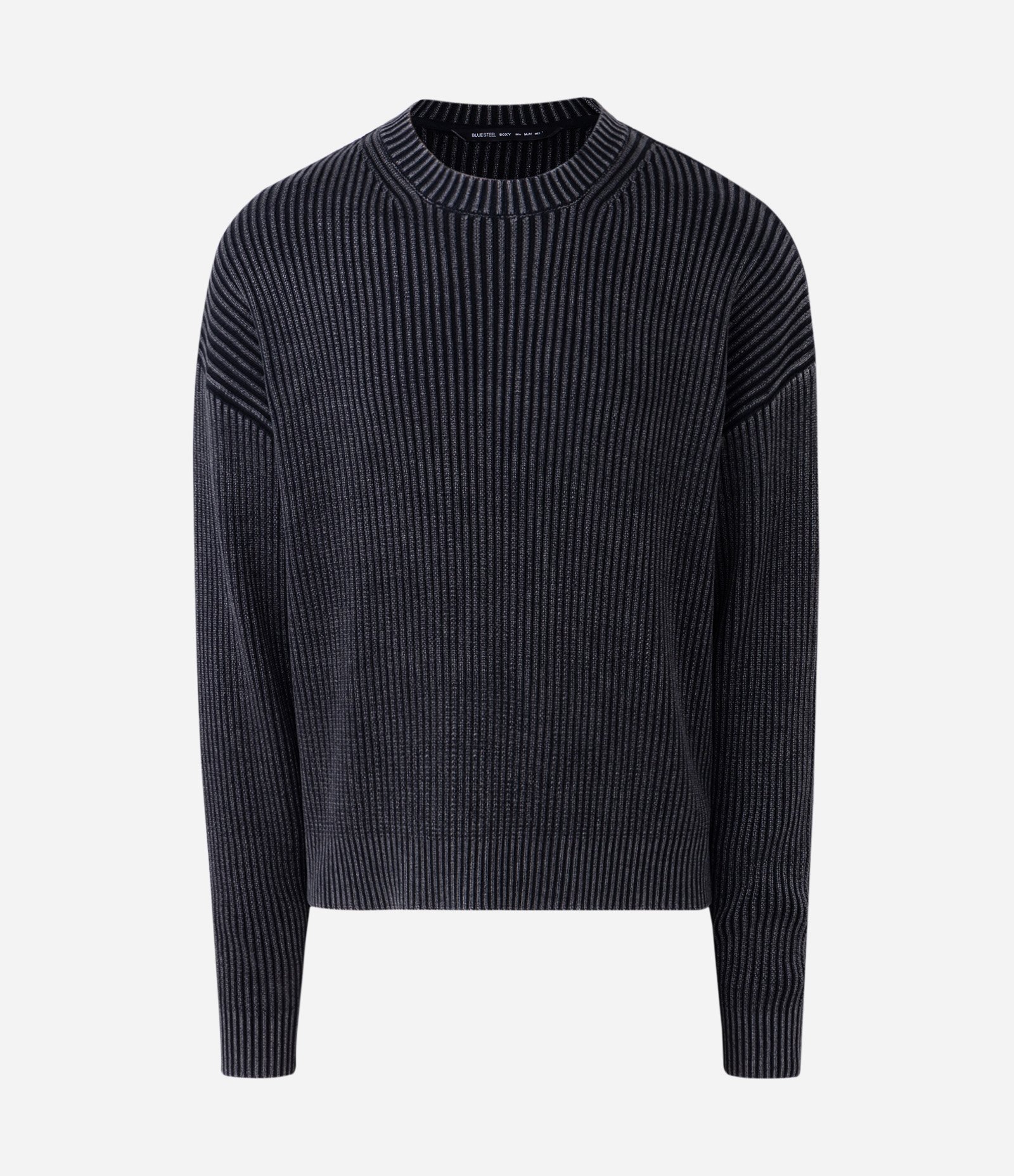 Suéter Tricô Texturizado Acid Wash Boxy Preto 4