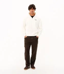 Calça Baggy em Veludo Cotelê