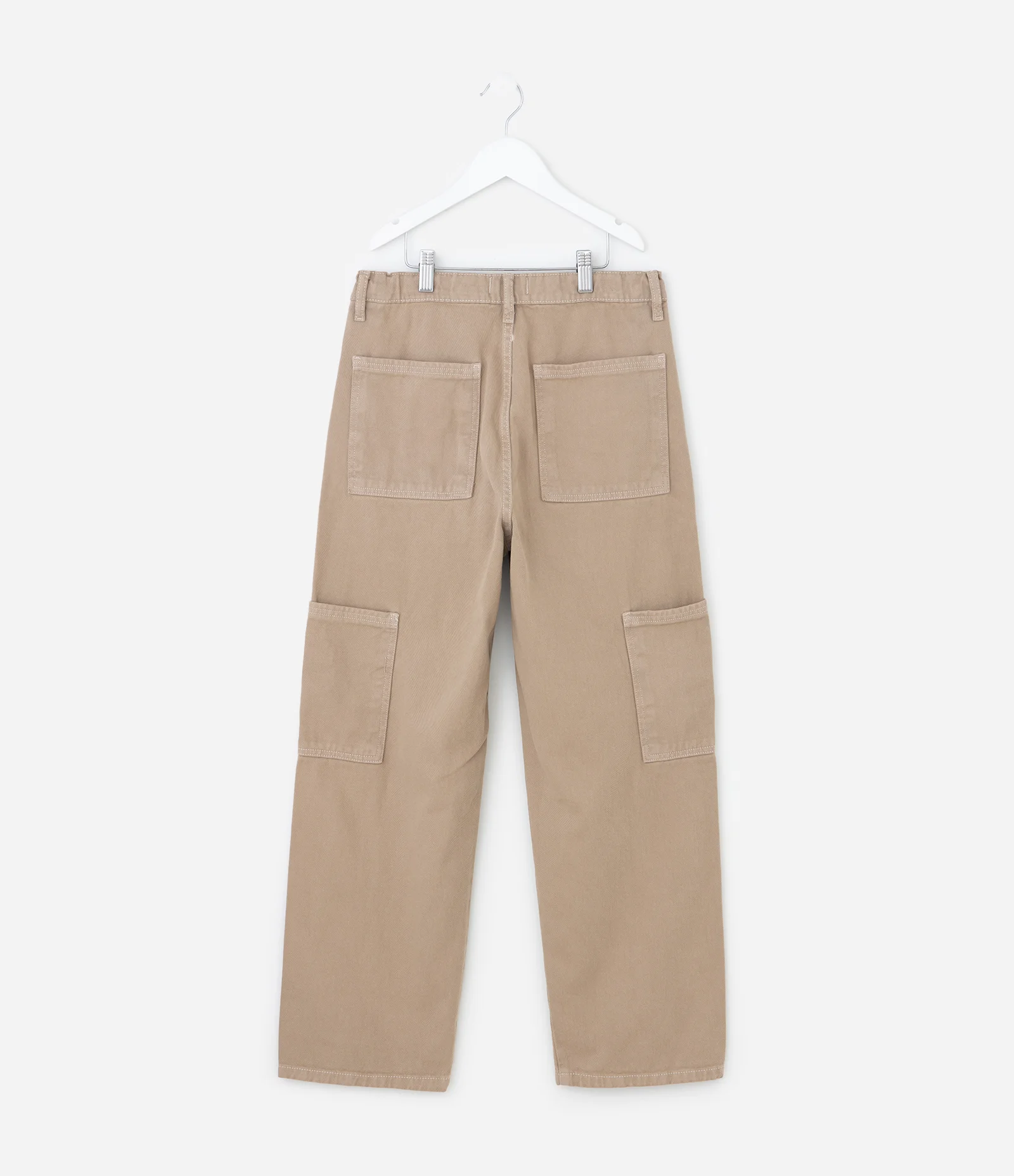 Calça Infantil Skate em Sarja com Recortes - Tam 5 a 14 Anos Bege 2