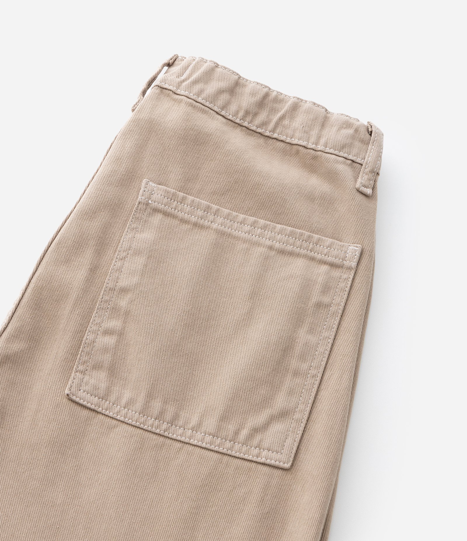 Calça Infantil Skate em Sarja com Recortes - Tam 5 a 14 Anos Bege 4