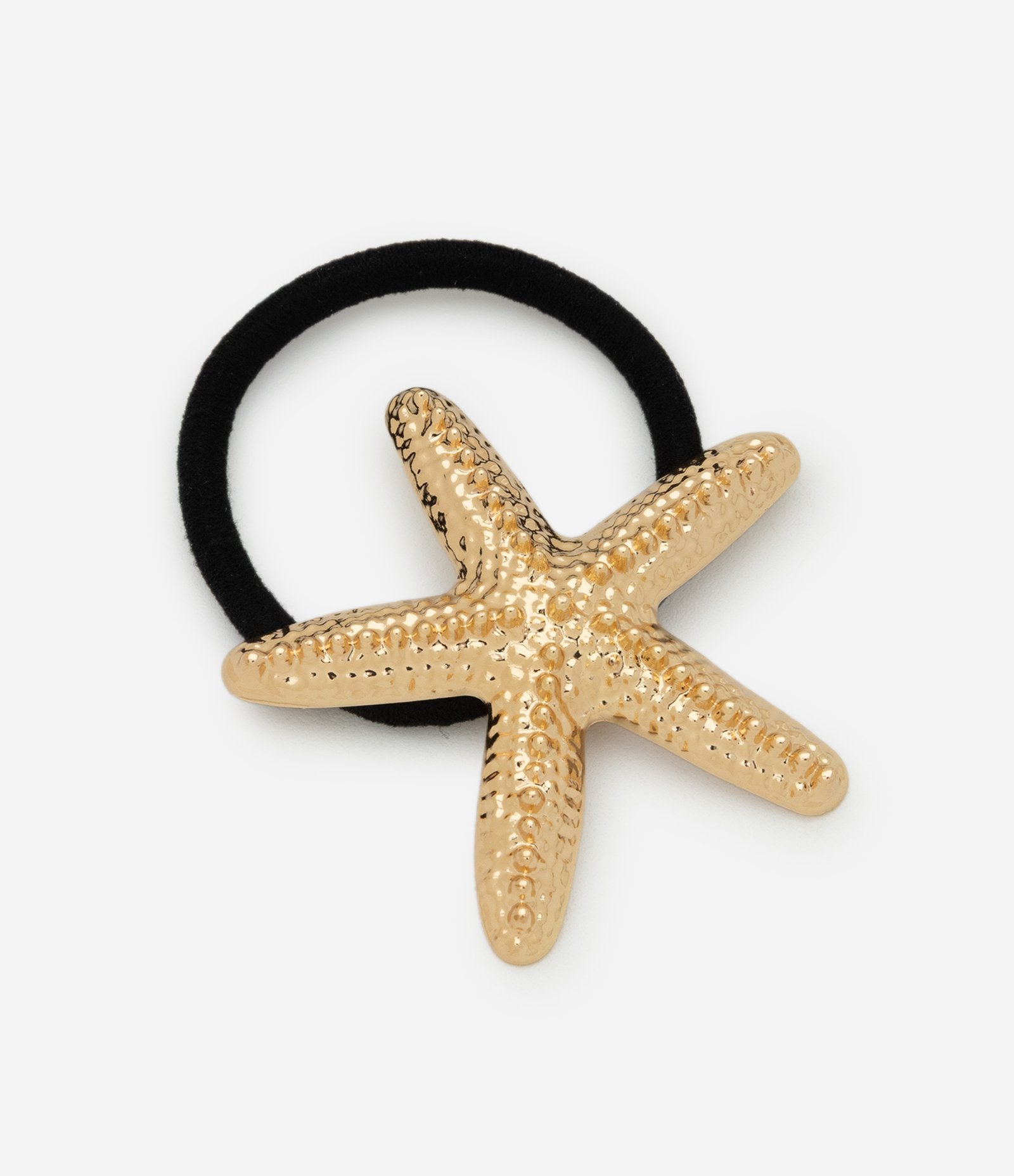 Elástico de Cabelo com Aplicação de Estrela do Mar Dourado 1