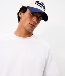 Camiseta Oversized em Moletom com Bordado no Peito