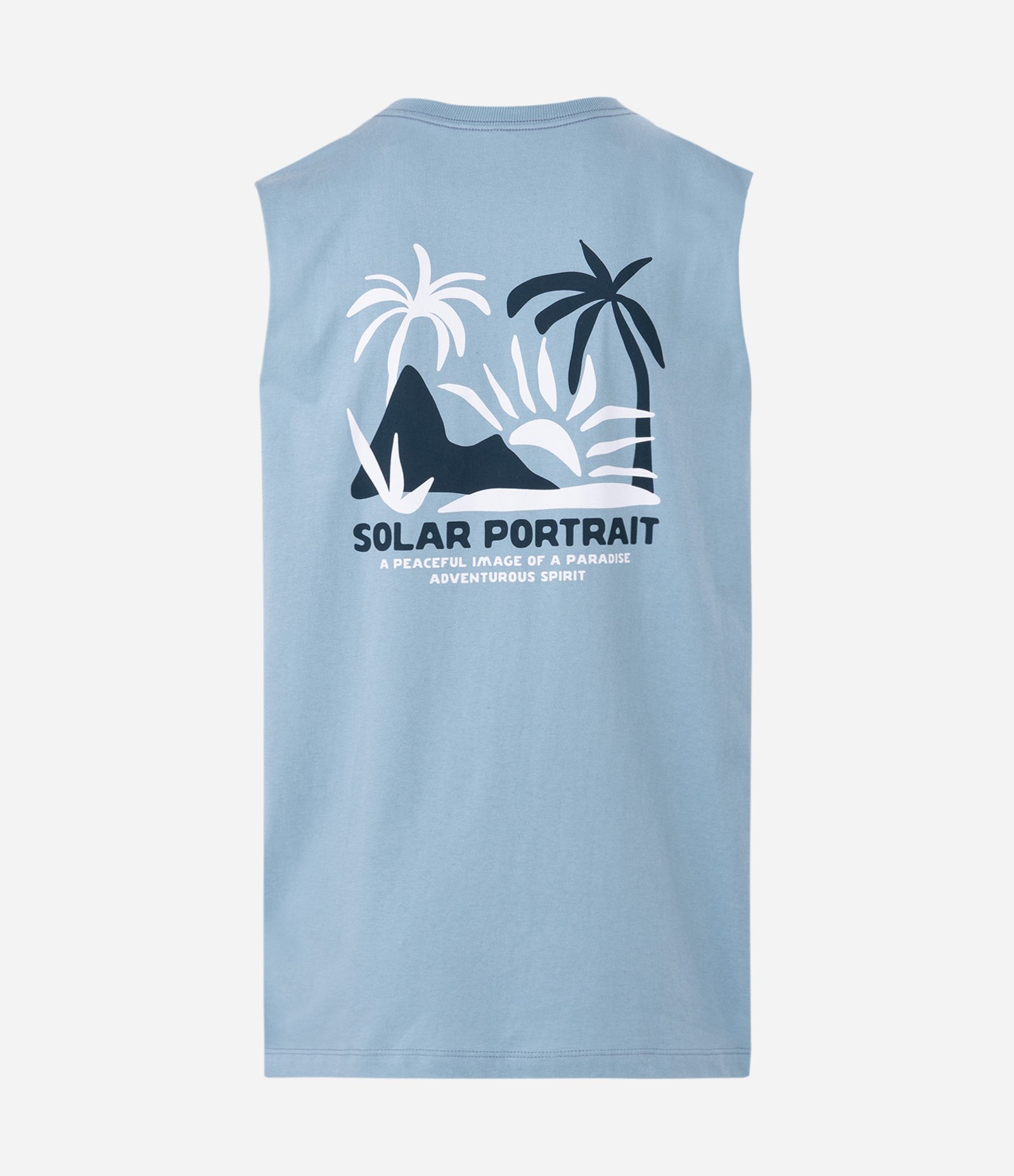 Regata Comfort em Algodão com Estampa de Coqueiro Azul 6