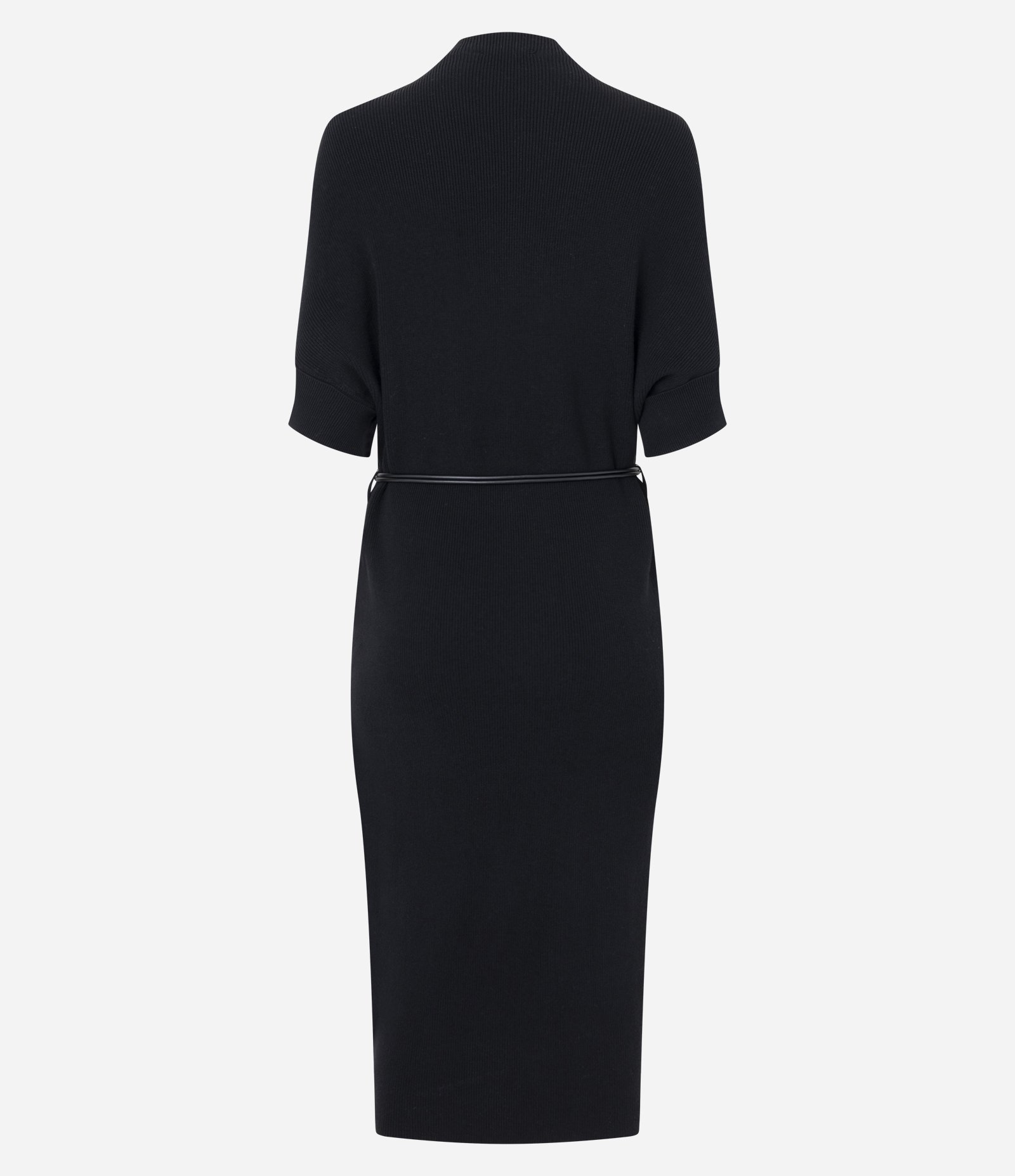 Vestido Midi em Tricô com Gola Alta e Cinto Preto 8