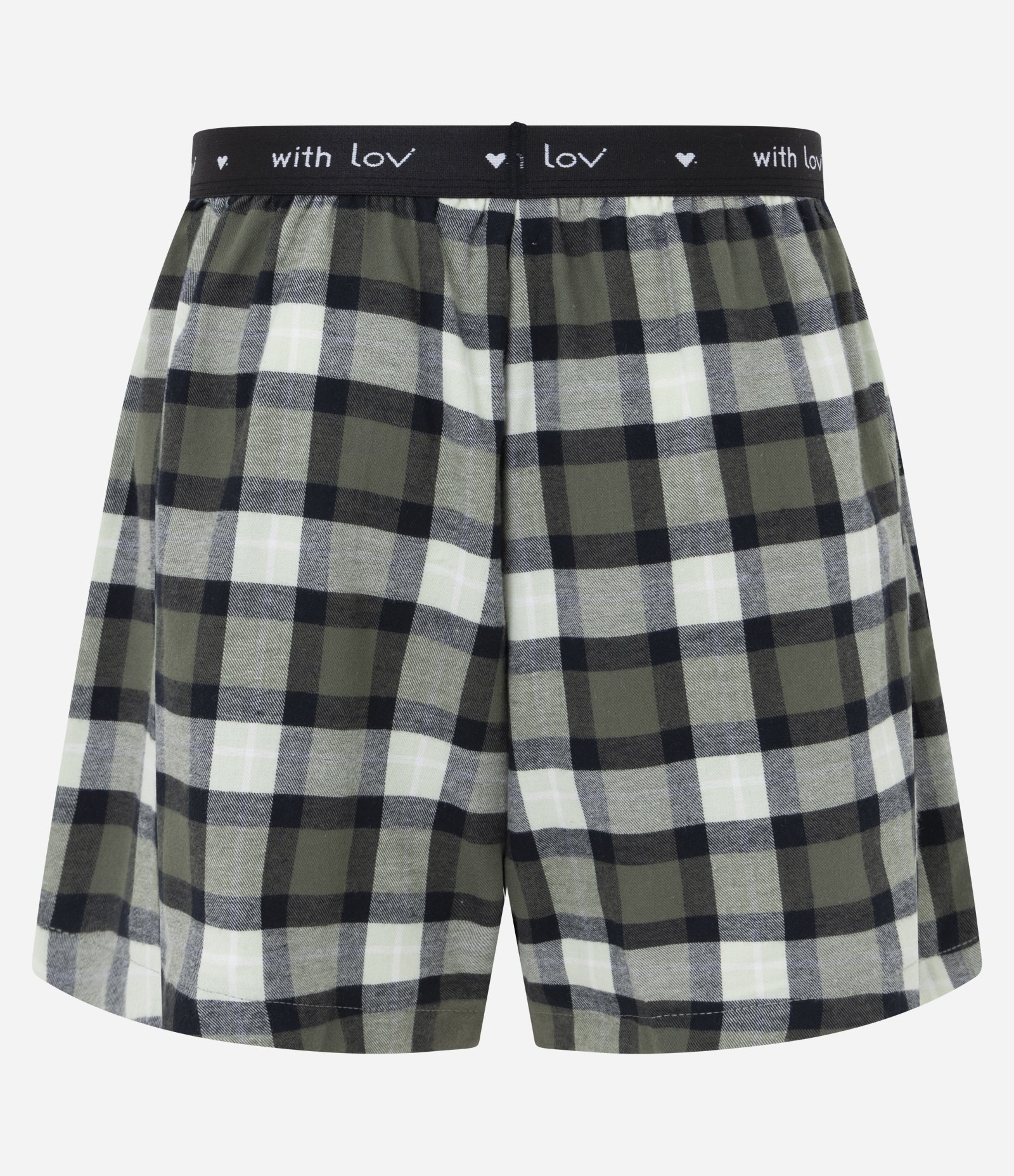 Short de Pijama em Flanela Xadrez com Cós Elástico Verde 6