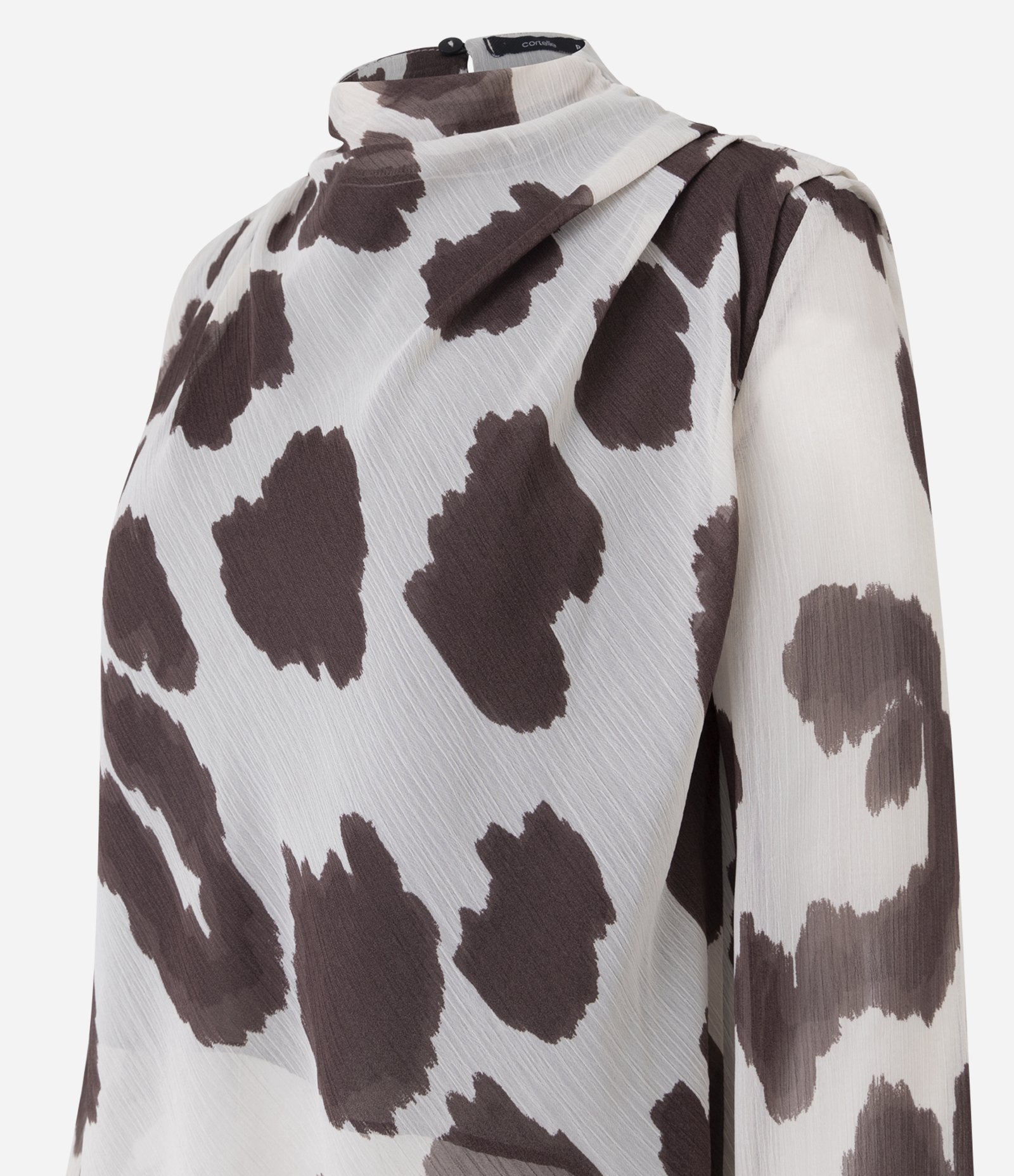 Blusa Manga Longa Animal Print com Gola Alta Animal Print 8