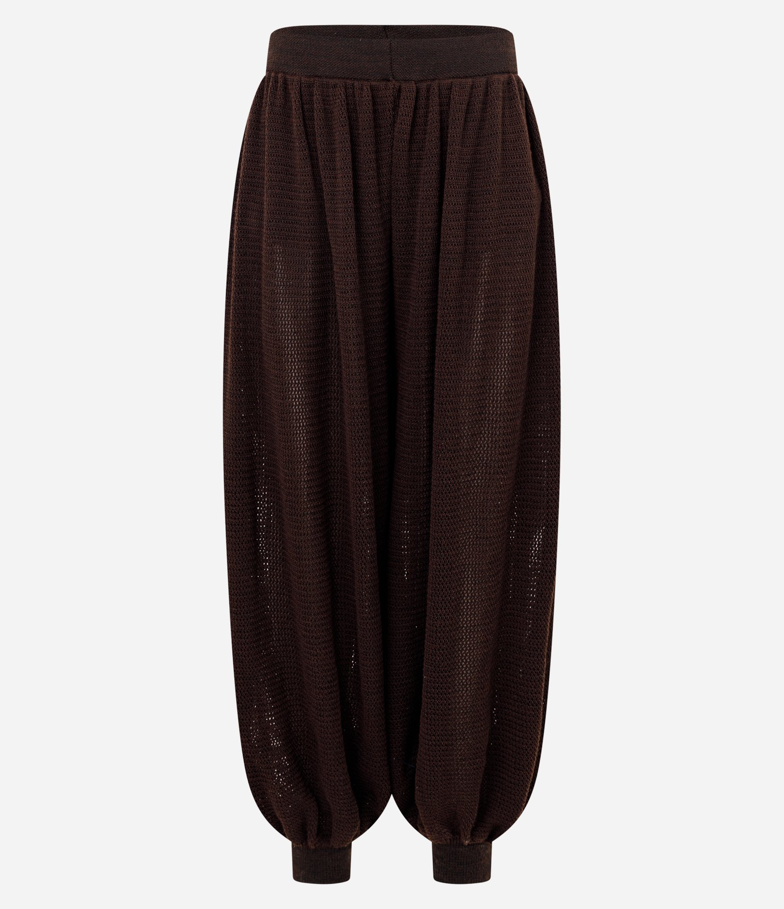 Calça Aladim em Tricô Marrom 5