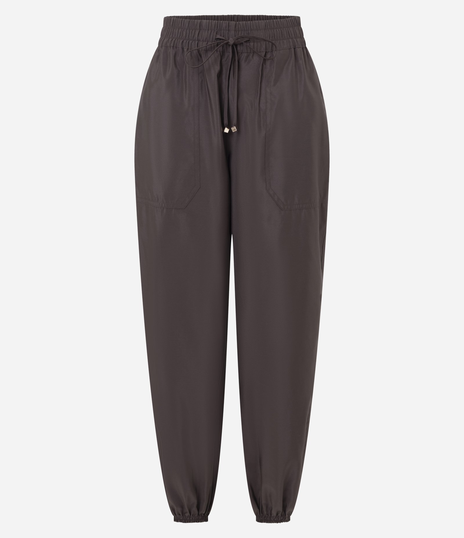 Calça Jogger com Cós Elástico em Tecido Tecnológico Marrom 5