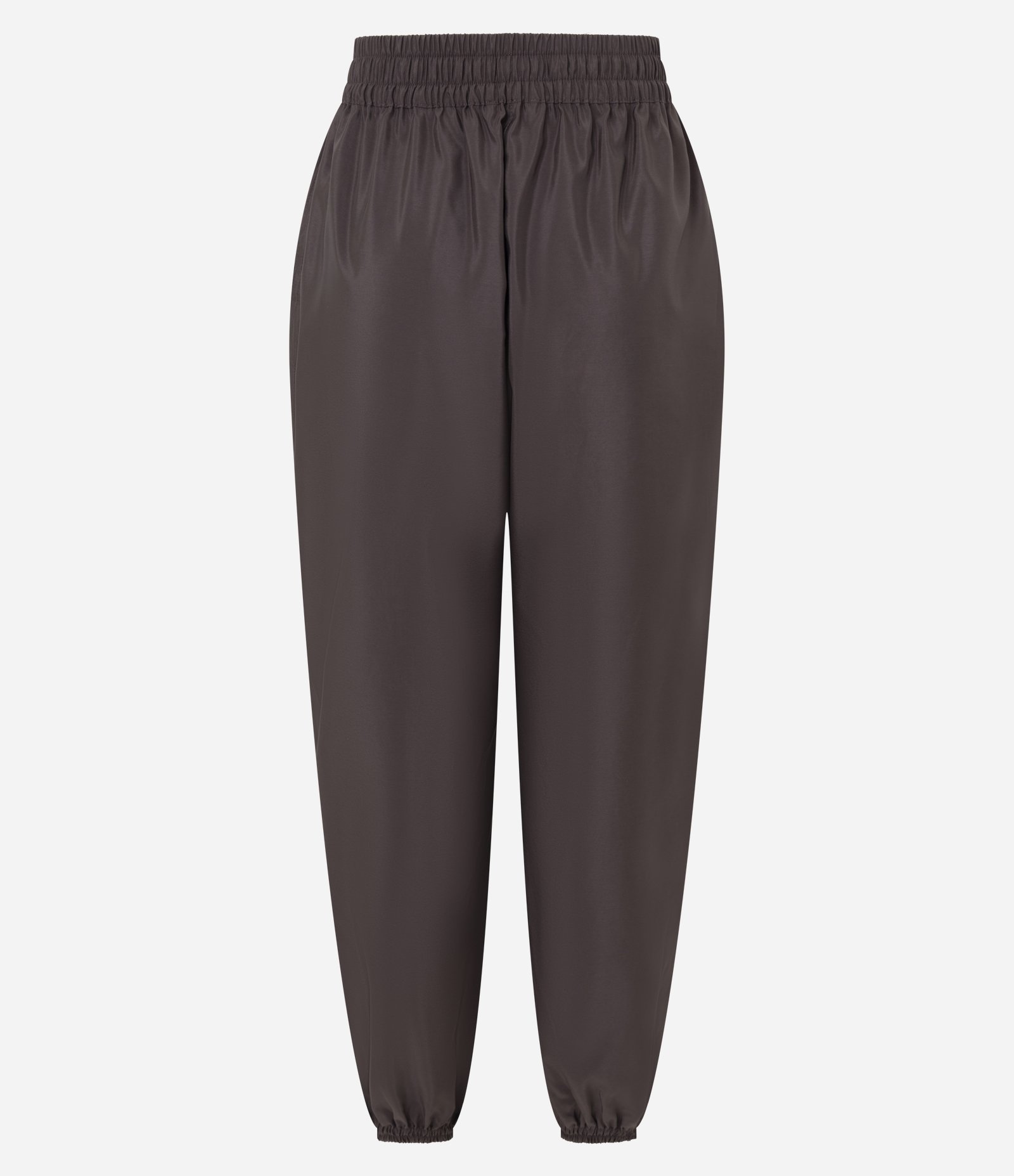Calça Jogger com Cós Elástico em Tecido Tecnológico Marrom 6