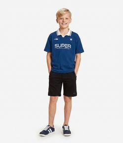 Bermuda Infantil em Moletom com Bolso com Zíper - Tam 5 a 14 Anos
