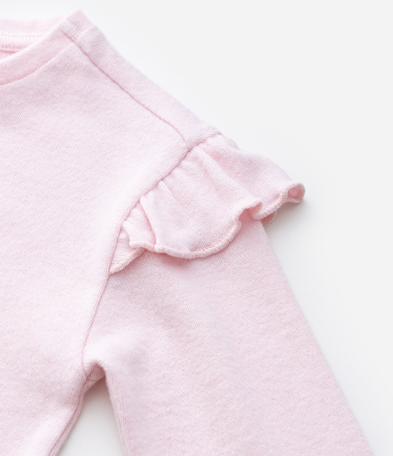 Blusa Infantil com Babado nos Ombros – Tam 1 a 5/6 Anos Rosa Claro 4