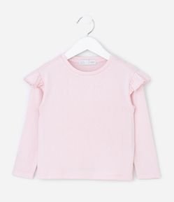 Blusa Infantil com Babado nos Ombros – Tam 1 a 5/6 Anos