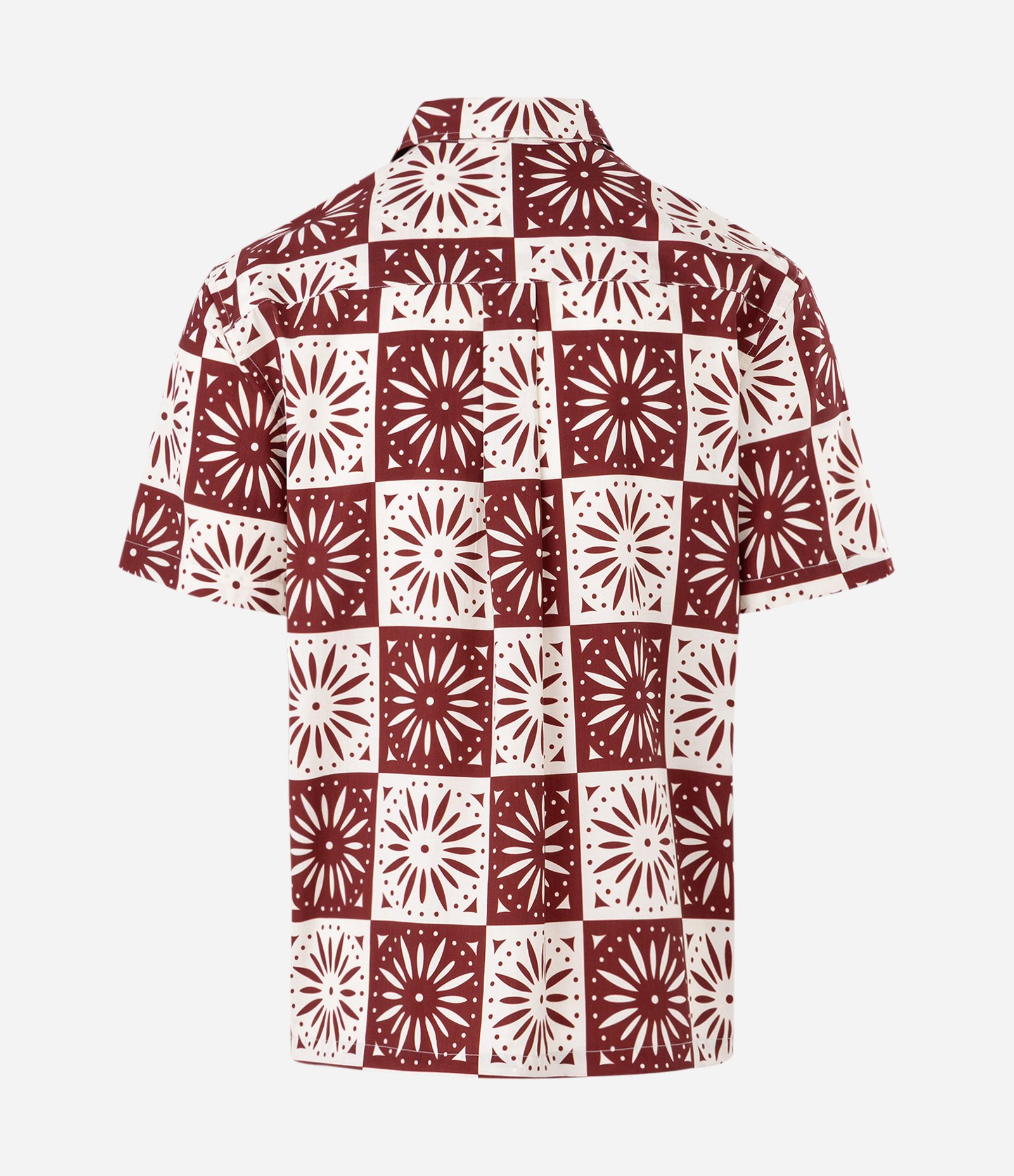 Camisa Masculina Manga Curta Quadriculada Geométrica Bicolor Bicolor 6