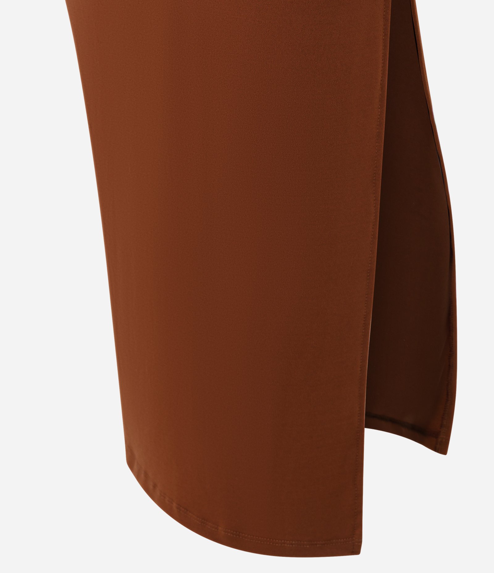 Vestido Midi com Decote Degagê nas Costas Marrom 2