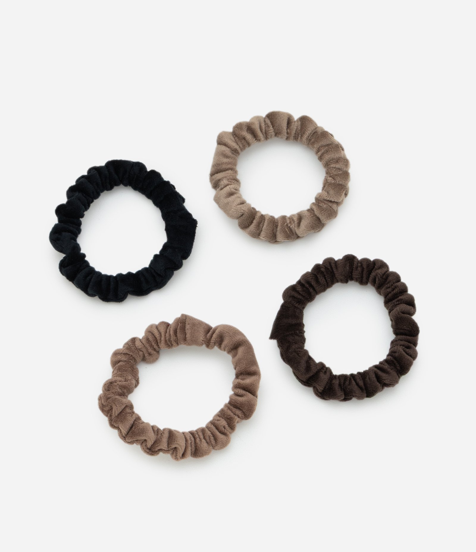 Kit 04 Borrachinhas de Cabelo Franzidos Multicores 1