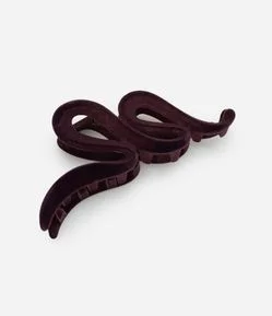 Piranha de Cabelo Aveludada com Formato Zigzag